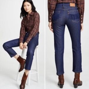 NWT Levi’s Wedgie Straight Fringe Pocket Jeans